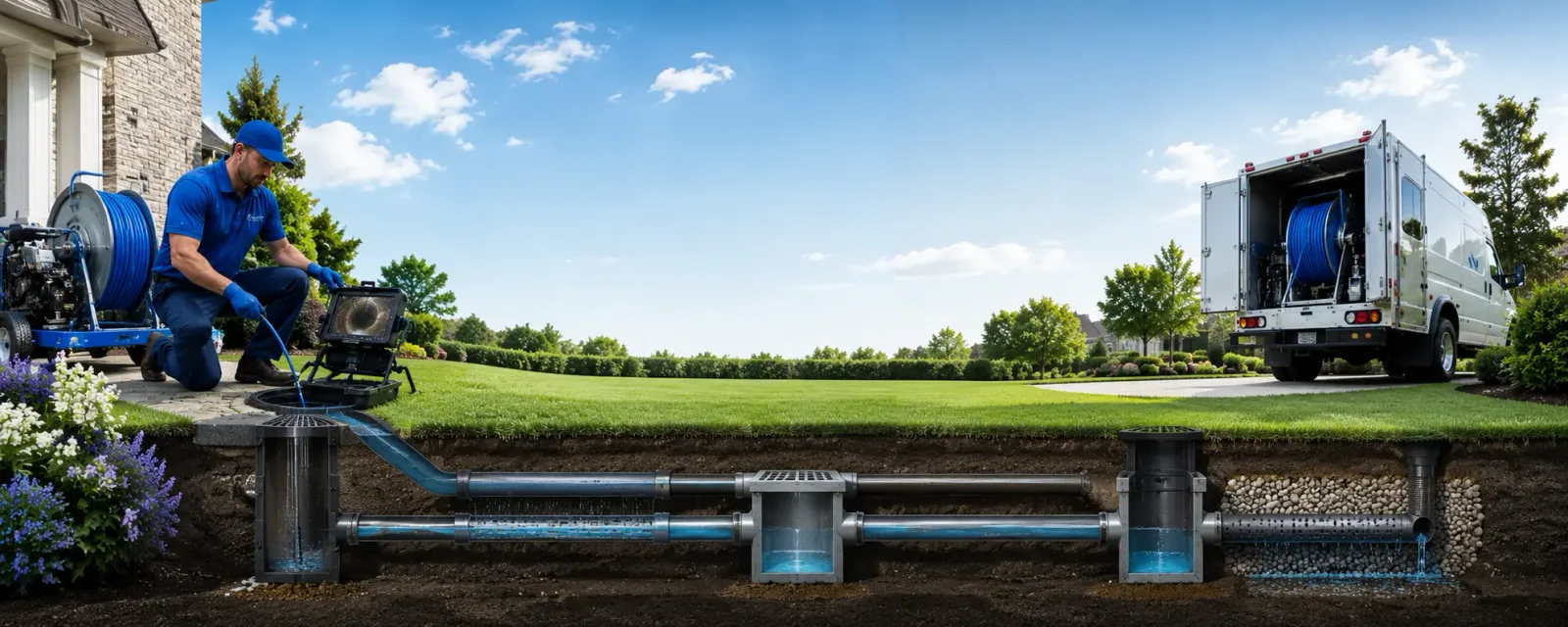 Outdoor drain cleaning information for El Prado, NM